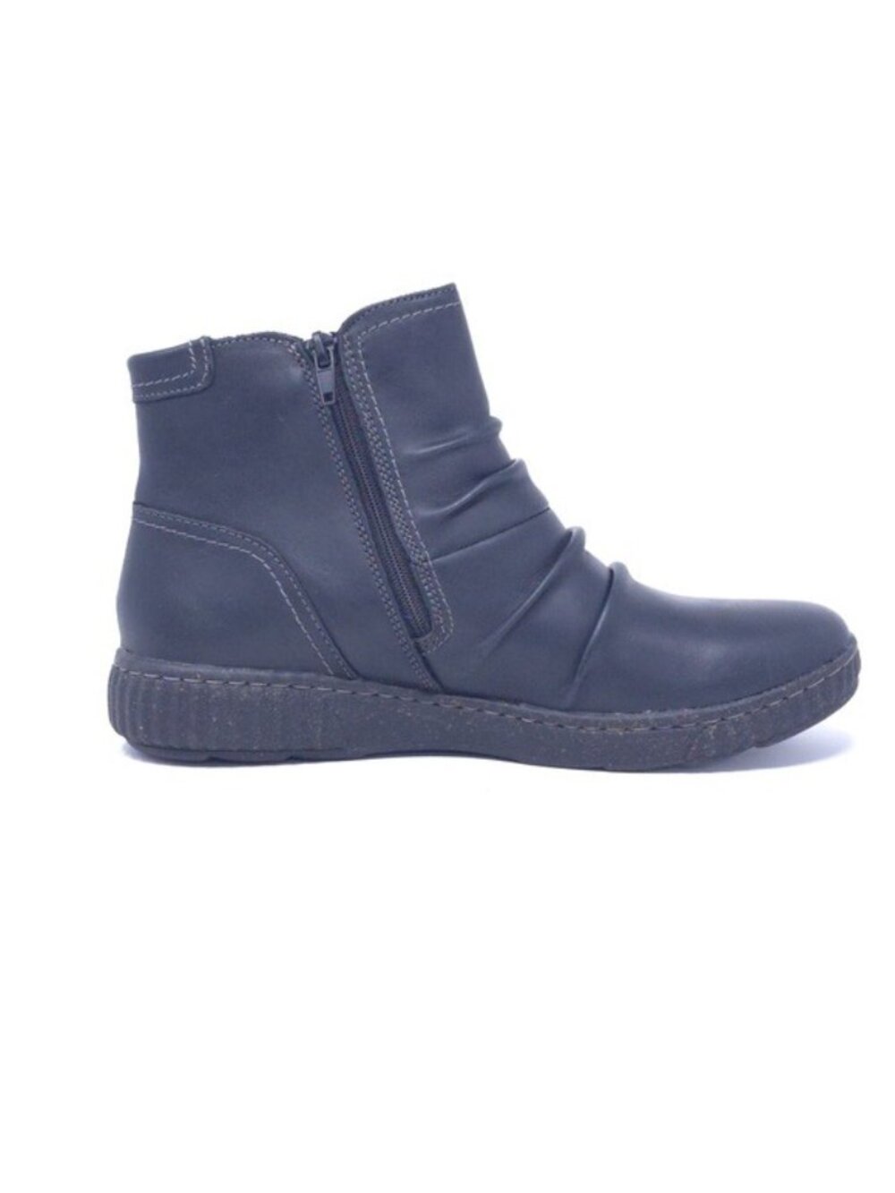 Clarks Collection CarolineOrchid Ankle Boot, Black Leather, 9.5 Wide US - Picture 6 of 10